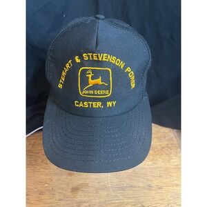 Vintage John Deere Trucker Hat Stewart‎ & Stevenson Power Caster WY Cap